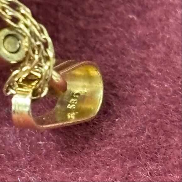 14K Yellow Gold Coin Bezel Gold Nugget Pendant Locket 18" #64579 - Picture 9 of 9